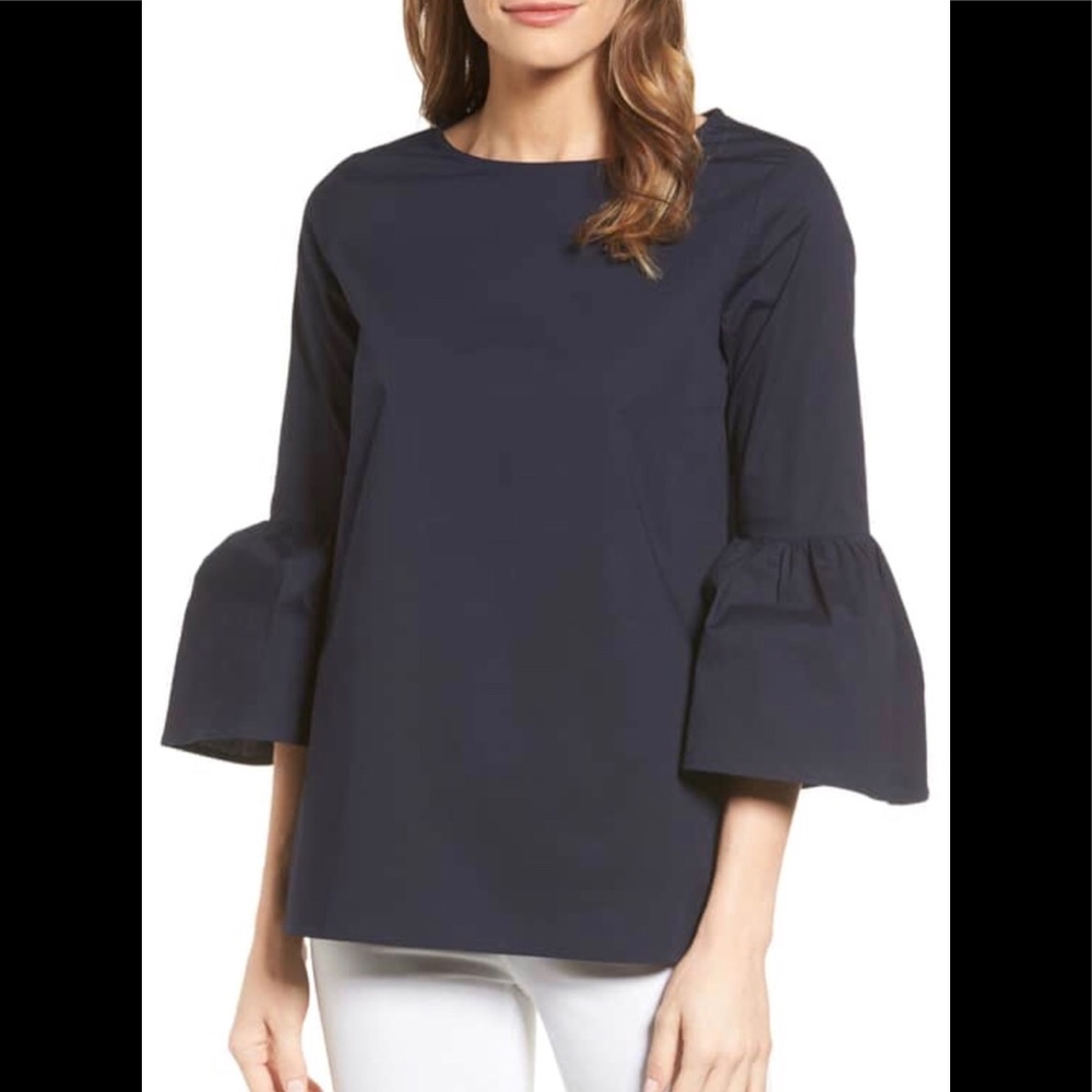 Gibson bell sleeve cotton shirt - Picture 1 of 8